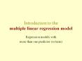 Introduction to the multiple linear regression model PowerPoint PPT Presentation