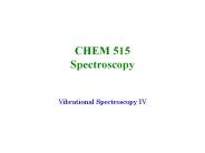 CHEM 515 Spectroscopy