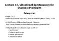 Lecture 16. Vibrational Spectroscopy for Diatomic Molecules PowerPoint PPT Presentation