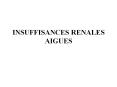 INSUFFISANCES RENALES AIGUES PowerPoint PPT Presentation