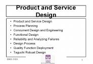 Product and Service Design