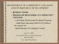 DEPARTMENT OF COMMUNITY COLLEGES AND WORKFORCE DEVELOPMENT PowerPoint PPT Presentation