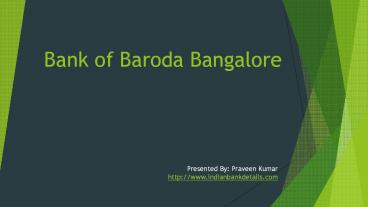 Bank of baroda branches in Bangalore