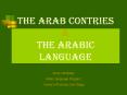 The%20Arab%20Contries%20 PowerPoint PPT Presentation