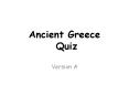 Ancient Greece Quiz PowerPoint PPT Presentation