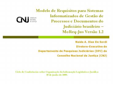 Modelo de Requisitos para Sistemas Informatizados de Gest