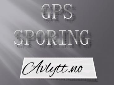 GPS Sporing i Norge