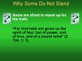 Why Some Do Not Stand PowerPoint PPT Presentation