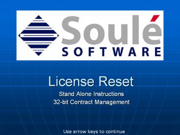 License Reset