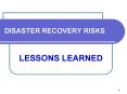 DISASTER RECOVERY RISKS PowerPoint PPT Presentation