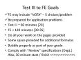 Test III to FE Goals PowerPoint PPT Presentation