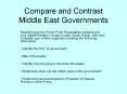 Compare and Contrast Middle East Governments PowerPoint PPT Presentation
