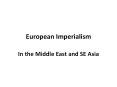 European Imperialism PowerPoint PPT Presentation