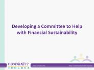 Developing a Committee to Help with Financial Sustainability
