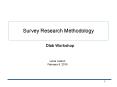 Survey Research Methodology PowerPoint PPT Presentation