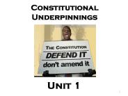 Constitutional Underpinnings