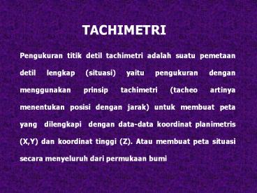 TACHIMETRI
