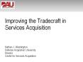 Improving the Tradecraft in Services Acquisition PowerPoint PPT Presentation