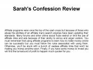 Sarah's Confession Software Review