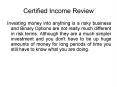 Certified Income Review PowerPoint PPT Presentation