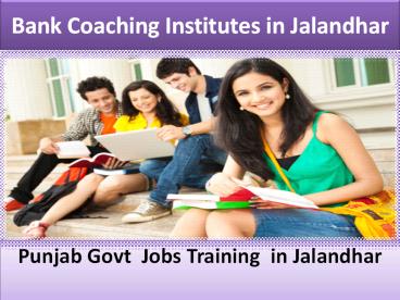 Punjab Govt  Jobs Training  in Jalandhar