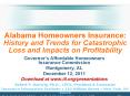 Alabama Homeowners Insurance: History and Trends for Catastrophic Loss and Impacts on Profitability PowerPoint PPT Presentation