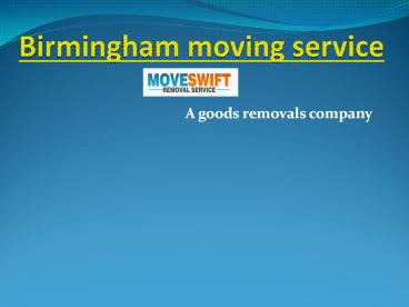 Birmingham moving service