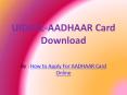 UIDAI E-AADHAAR Card Download PowerPoint PPT Presentation