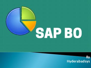 One of the Best SAP BO Online Training Classes