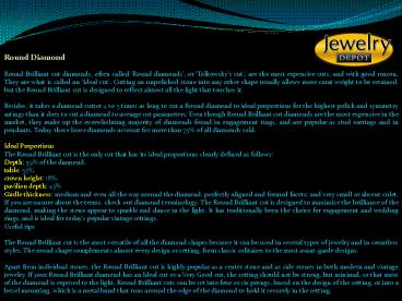 Round Cut Diamonds Houston | Brilliant Cut Diamonds Houston