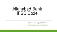 Allahabad Bank IFSC Code