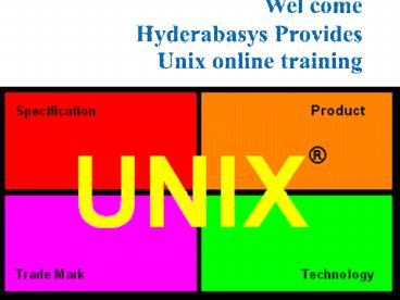 Best UNIX  online training in UK |UNIX online classes