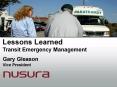 Lessons Learned Transit Emergency Management PowerPoint PPT Presentation