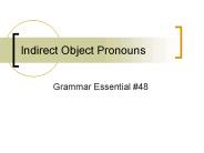 Indirect Object Pronouns
