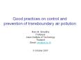 Good practices on control and prevention of transboundary air pollution PowerPoint PPT Presentation