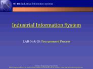 Industrial Information System