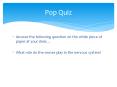 Answer the following question on the white piece of paper at your desk PowerPoint PPT Presentation