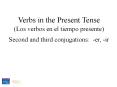 Present tense, -er, -ir verbs PowerPoint PPT Presentation