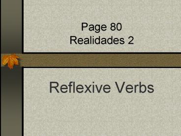Page 80 Realidades 2