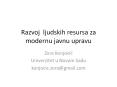 Razvoj ljudskih resursa za modernu javnu upravu PowerPoint PPT Presentation