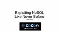 Exploiting NoSQL Like Never Before PowerPoint PPT Presentation