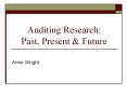 Auditing%20Research:%20Past,%20Present%20 PowerPoint PPT Presentation