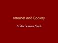 Internet and Society PowerPoint PPT Presentation