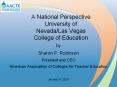A National Perspective University of Nevada/Las Vegas College of Education PowerPoint PPT Presentation