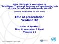 Title of presentation Verdana 32 PowerPoint PPT Presentation