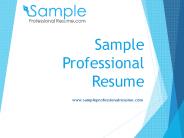 Professional Resume Samples