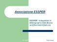 Associazione ESSPER PowerPoint PPT Presentation
