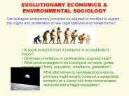 EVOLUTIONARY ECONOMICS