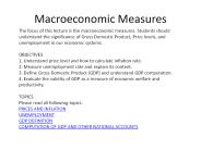 Macroeconomic Measures