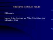 CORPORATE ECONOMIC CRIMES